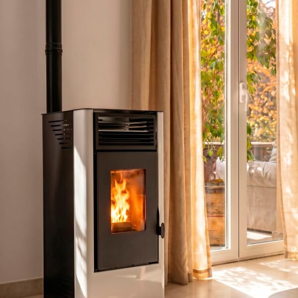 Estufa de pellets WATT 9 kW Blanco
